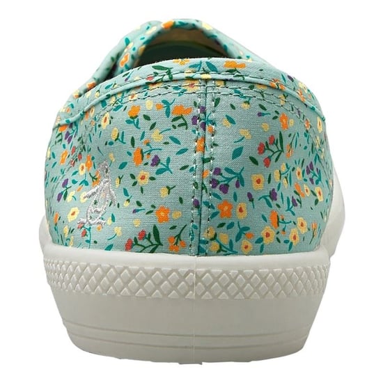 Penguin Anita Leinenschuhe für Damen in Salbeigrün mit floralem Muster - Image 3