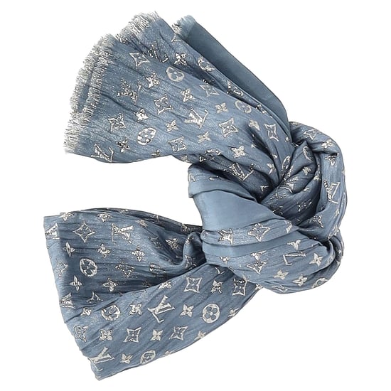 Louis Vuitton Monogram-Seidenschal in Hellblau - Image 2
