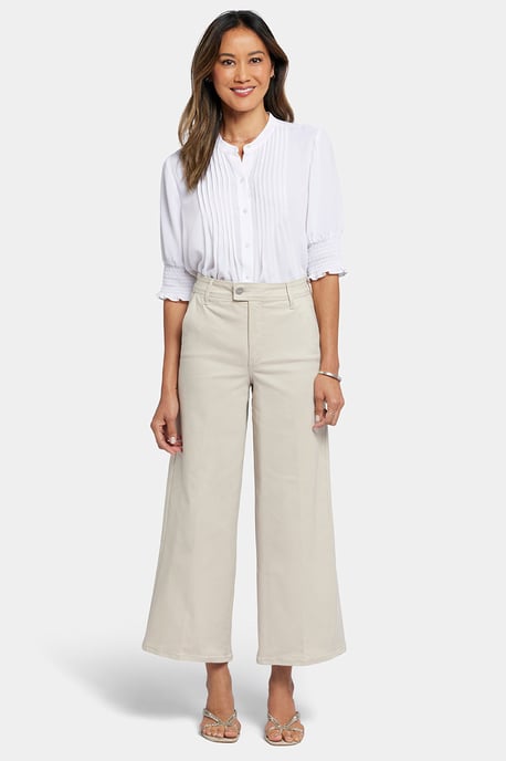 Mona Weite Beinform Hose Ankle Jeans mit Hohem Bund - Image 1