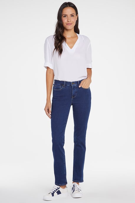 Sheri Slim Jeans Mittelblau Premium-Denim (Lang) - Image 4