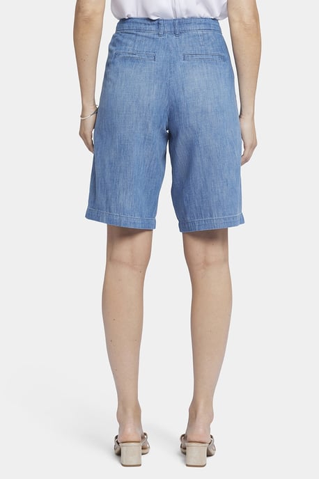 Entspannte Denim-Bermuda-Shorts mit hoher Taille - Image 2