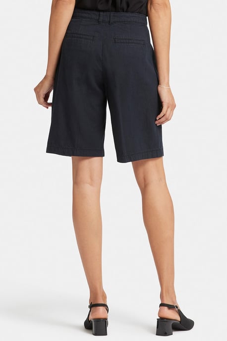 Lässige Denim-Bermudashorts mit hohem Bund - Image 2