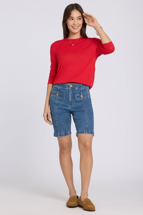 Ella Denim Shorts mit hoher Taille - Image 1