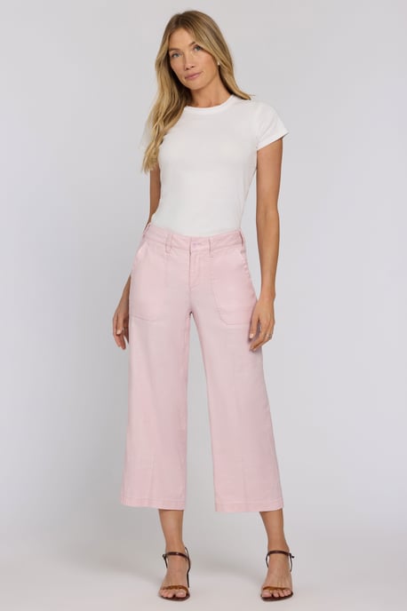 Weite Cargo-Capri-Hosen aus Stretch-Leinen - Image 1