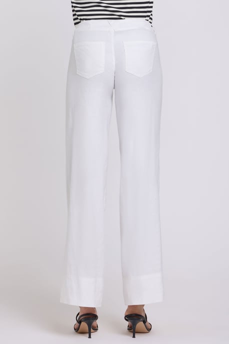 5-Pocket-Breitleg-Hose aus Stretch-Leinen mit super hoher Taille - Image 2