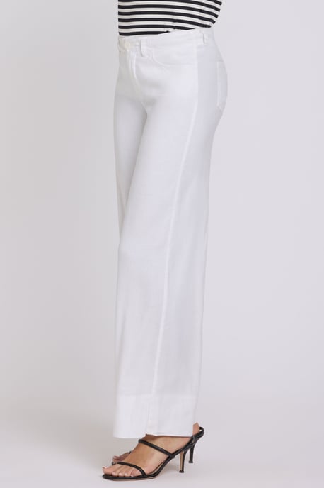 5-Pocket-Breitleg-Hose aus Stretch-Leinen mit super hoher Taille - Image 3