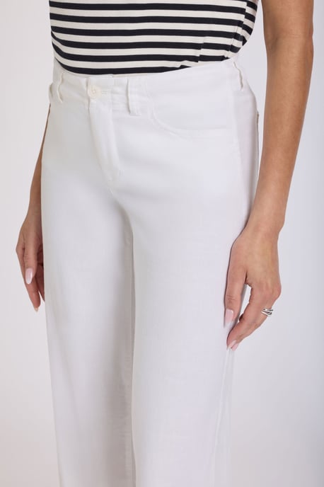 5-Pocket-Breitleg-Hose aus Stretch-Leinen mit super hoher Taille - Image 5