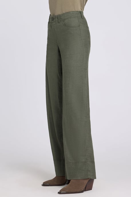 5-Pocket-Breitleg-Hose aus Stretch-Leinen mit super hoher Taille - Image 3