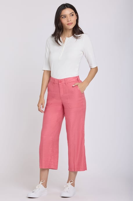 Weite Cargo-Capri-Hosen aus Stretch-Leinen - Image 1