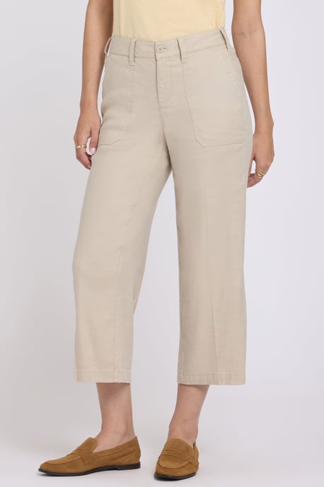 Weite Cargo-Capri-Hosen aus Stretch-Leinen - Image 4