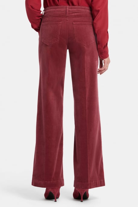 Teresa Weite Beinform Hose Rote Cordstoffe - Image 2