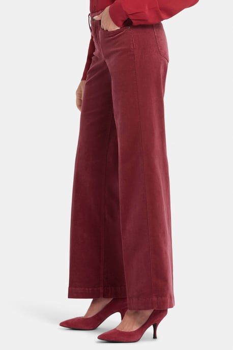 Teresa Weite Beinform Hose Rote Cordstoffe - Image 3