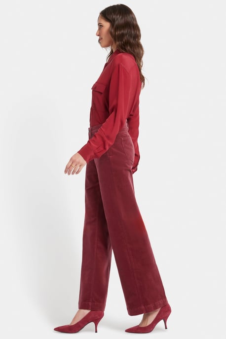 Teresa Weite Beinform Hose Rote Cordstoffe - Image 5
