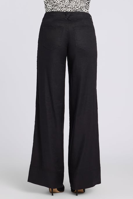 5-Pocket-Breitleg-Hose aus Stretch-Leinen mit super hoher Taille - Image 2