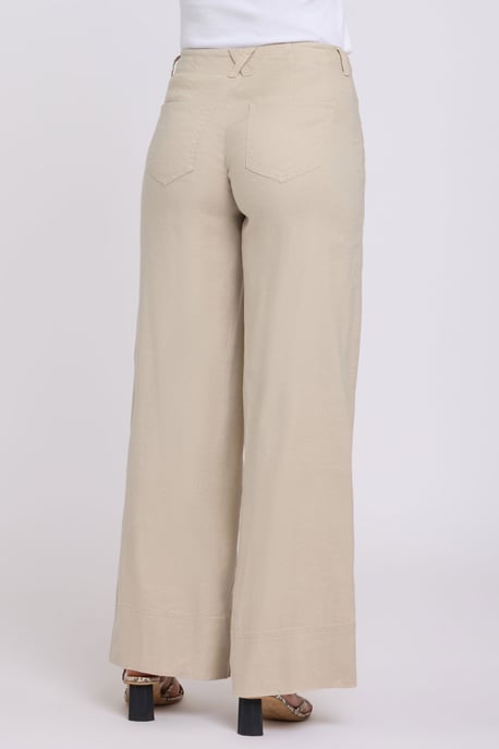 5-Pocket-Breitleg-Hose aus Stretch-Leinen mit super hoher Taille - Image 2