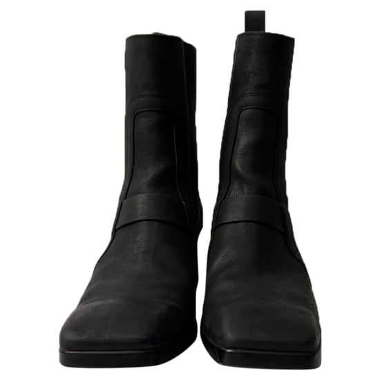 Rick Owens Stiefeletten mit Absatz aus schwarzem Kalbsleder - Image 2