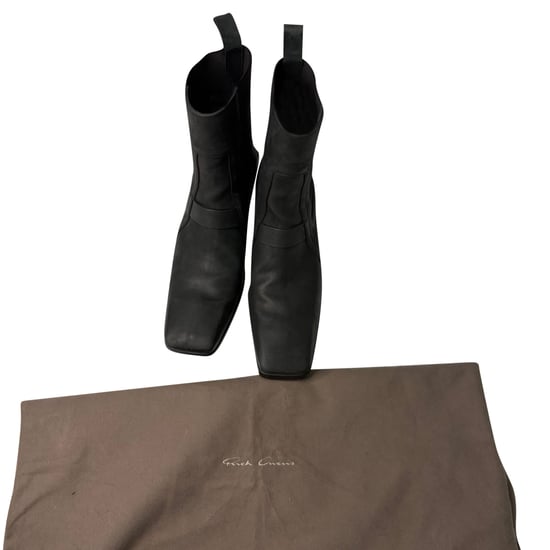 Rick Owens Stiefeletten mit Absatz aus schwarzem Kalbsleder - Image 3