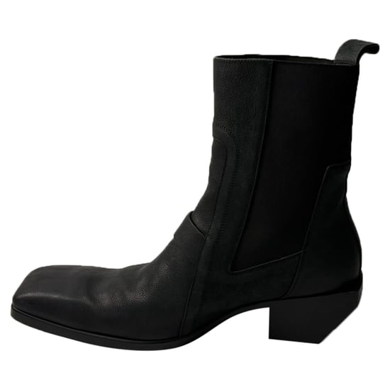 Rick Owens Stiefeletten mit Absatz aus schwarzem Kalbsleder - Image 6