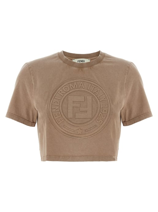 Fendi Braunes Baumwoll-T-Shirt - Image 1