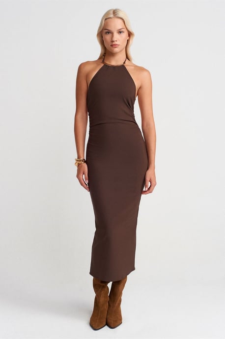 Halterneck Bodycon Midikleid - Image 1