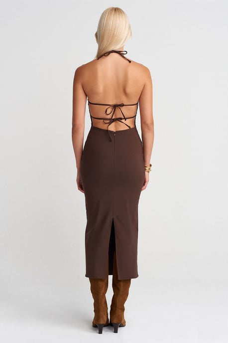 Halterneck Bodycon Midikleid - Image 2