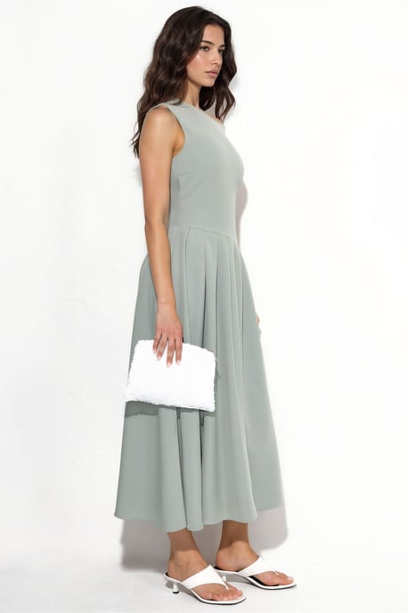 Asymmetrisches Kragen-Midi-Kleid - Image 4