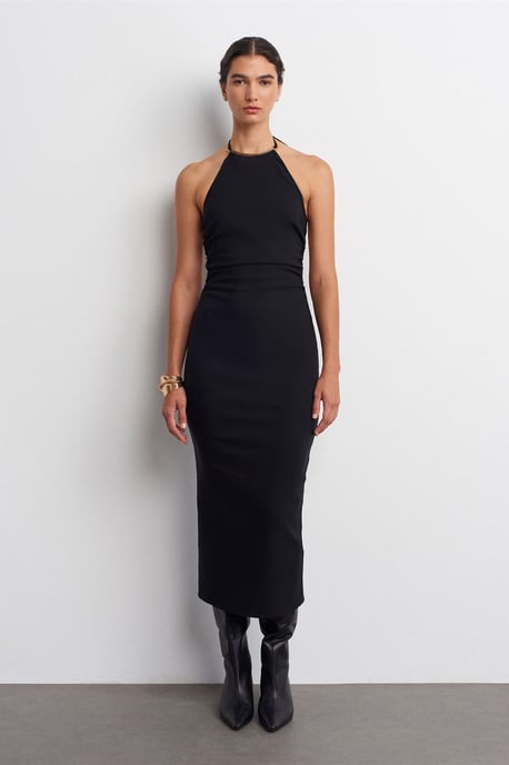 Halterneck Bodycon Midikleid - Image 3