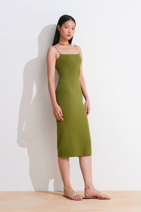 Ärmelloses Bodycon-Midi-Kleid mit Ausschnitt-Detail - Image 5