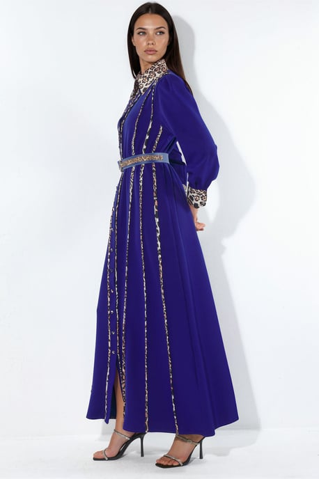 Leopardenmuster Maxi Hemdkleid - Image 2