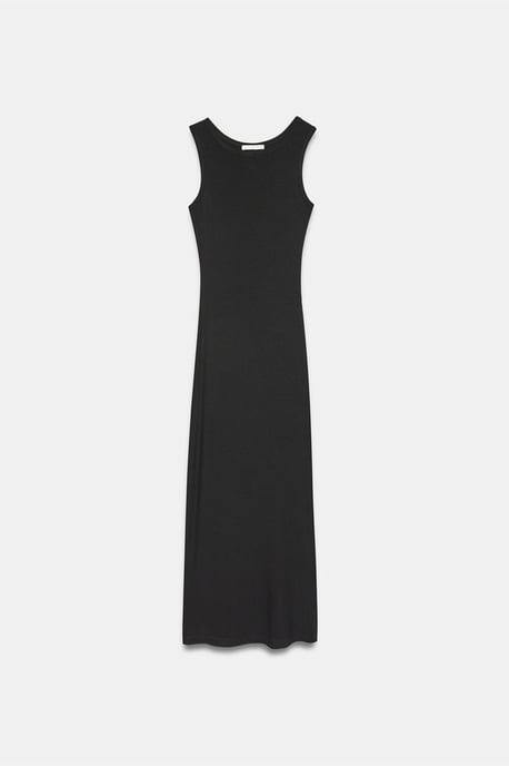 Rippoptik Ärmelloses Bodycon-Maxikleid - Image 5