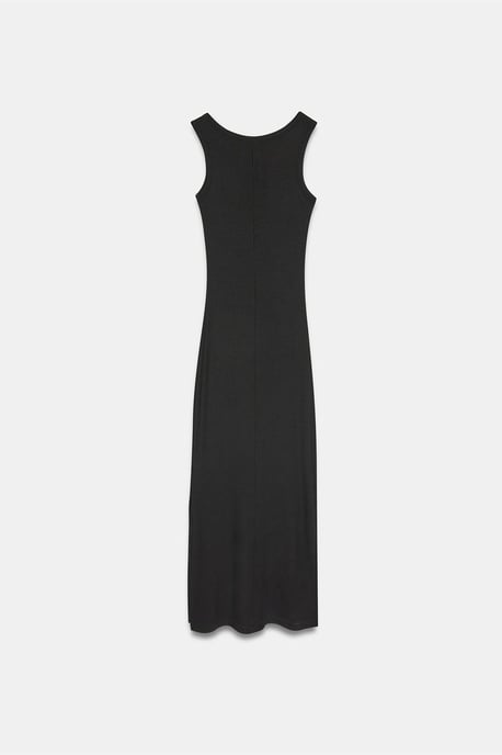 Rippoptik Ärmelloses Bodycon-Maxikleid - Image 6