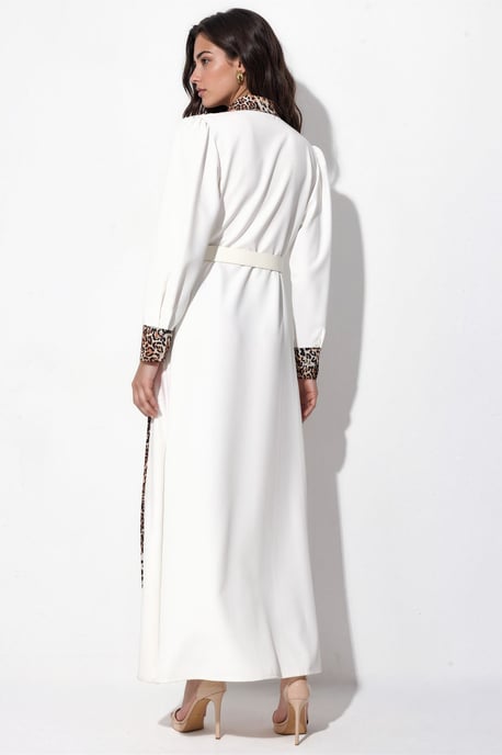 Leopardenmuster Maxi Hemdkleid - Image 3