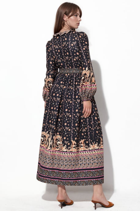 Blumen-Midi-Kleid mit Gürtel - Image 3