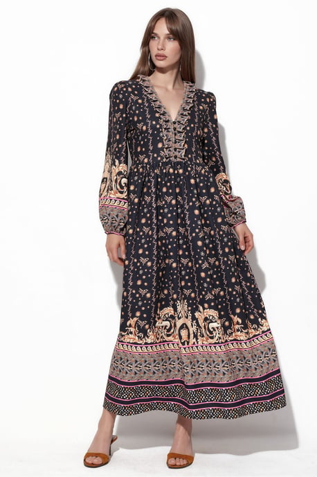 Blumen-Midi-Kleid mit Gürtel - Image 5