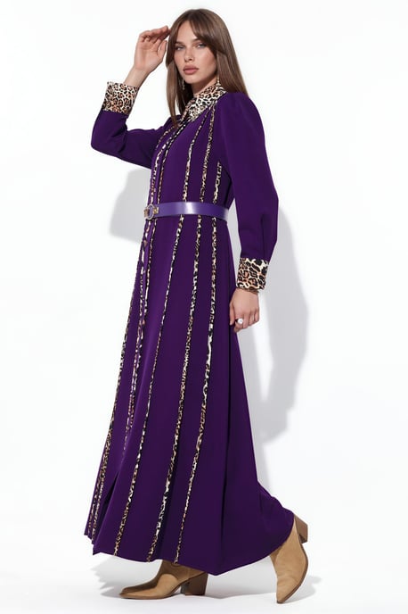 Leopardmuster Maxi Hemdkleid - Image 2