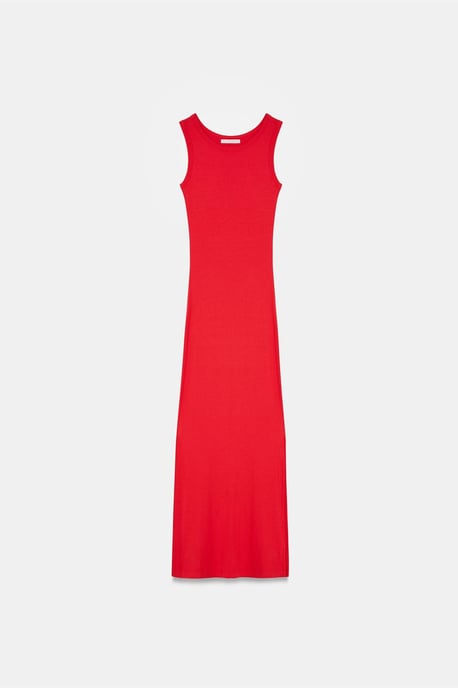 Rippoptik Ärmelloses Bodycon-Maxikleid - Image 5