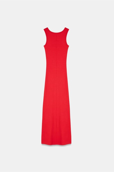 Rippoptik Ärmelloses Bodycon-Maxikleid - Image 6