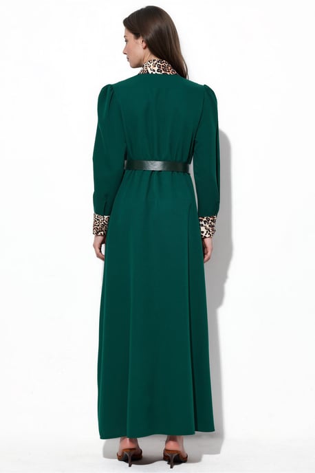 Leopardenmuster Maxi-Shirtkleid - Image 3