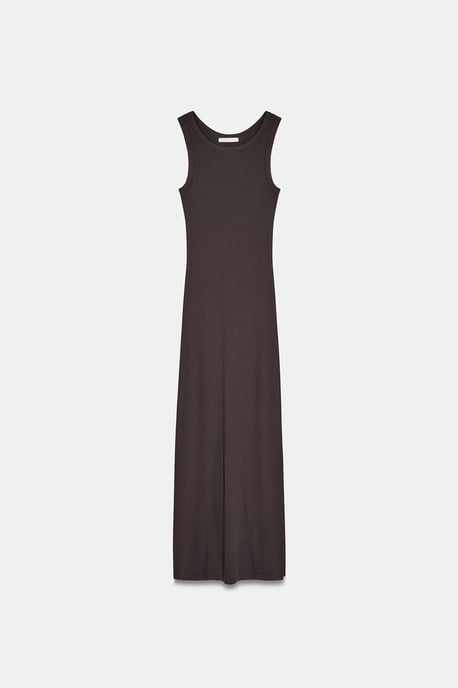 Rippoptik Ärmelloses Bodycon-Maxikleid - Image 5
