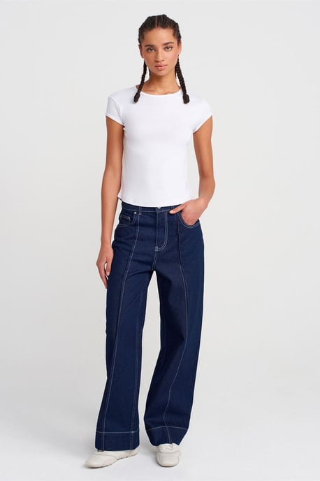 Damen Slim Fit Baumwoll Rundhals T-Shirt - Image 3