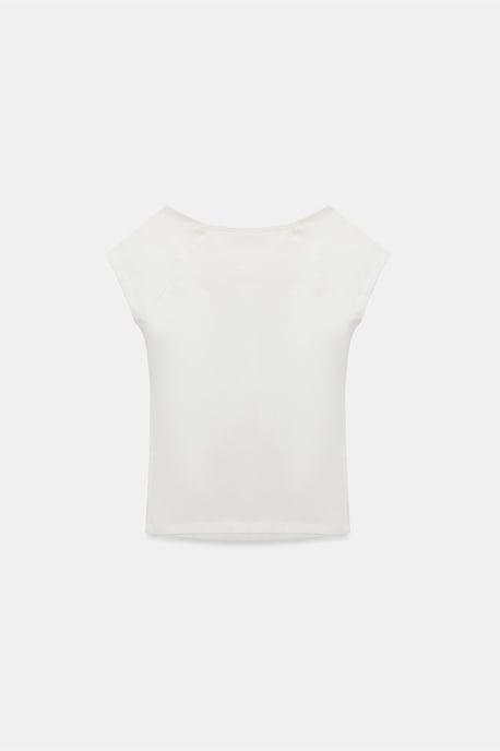 Damen Slim Fit V-Ausschnitt Baumwoll-T-Shirt - Image 6