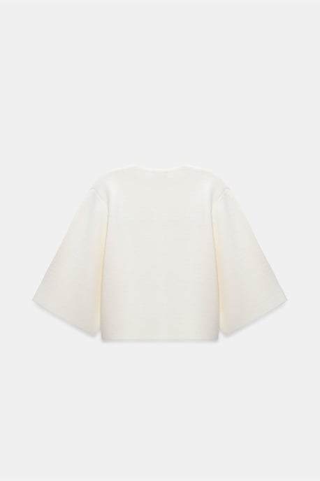 Crop-Jacquard-Button-Cardigan - Image 2