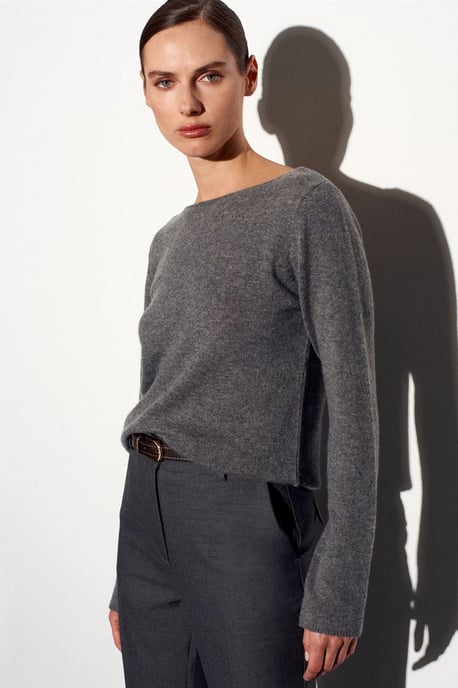 Kaschmerestrick-Pullover mit Bootsausschnitt - Image 2