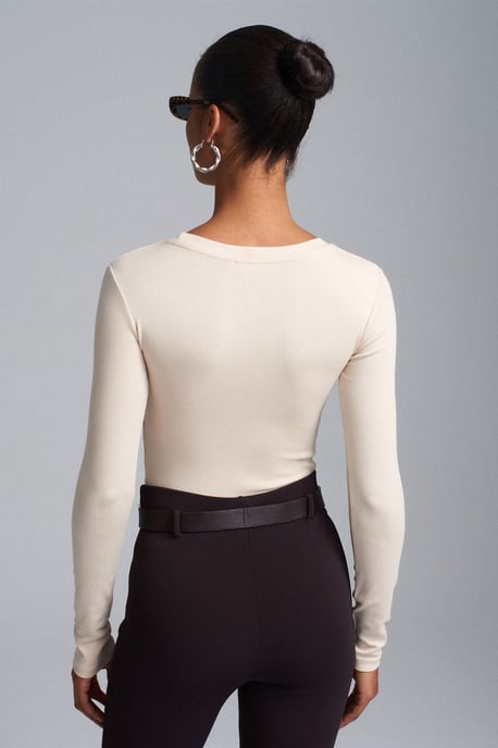 Slim Fit Rundhals-Jersey-Body - Image 2