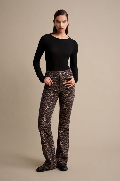 Damen Rippstrick Bootsausschnitt Langarmbluse - Image 2