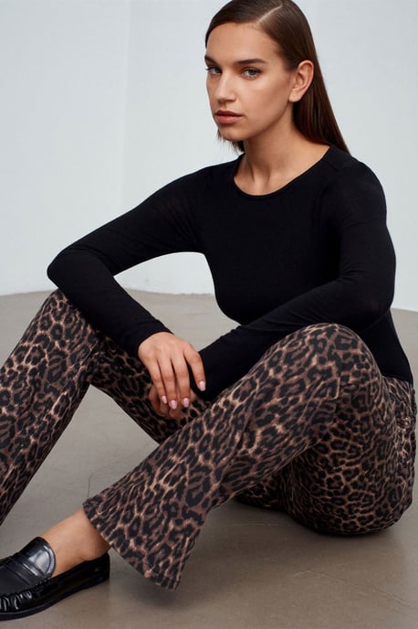 Damen Rippstrick Bootsausschnitt Langarmbluse - Image 4