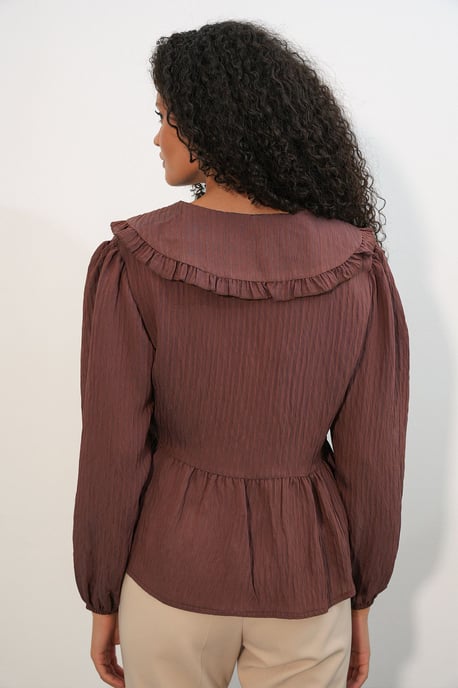 Damenbluse aus Viskose-Mischung mit Babykragen - Image 6