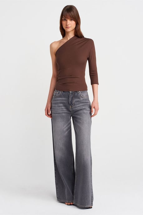 Schulterfreies Cut-out Slim-Fit Bluse - Image 4