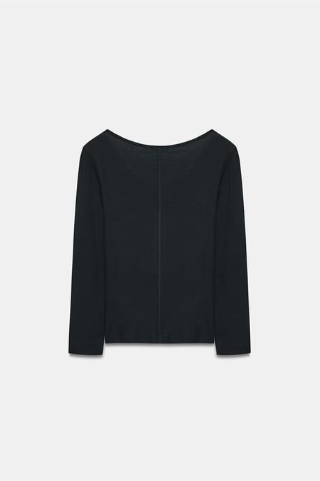 Taillierte Wollstrickbluse mit Knöpfen - Image 6