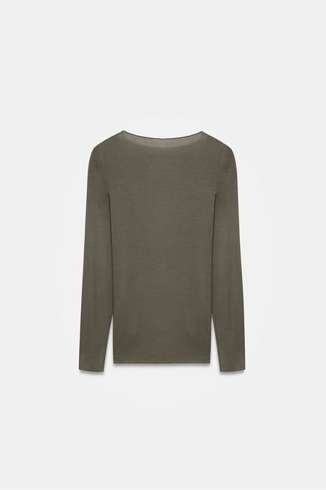 Slim Fit Bootsaum Langarm Strickbluse - Image 6